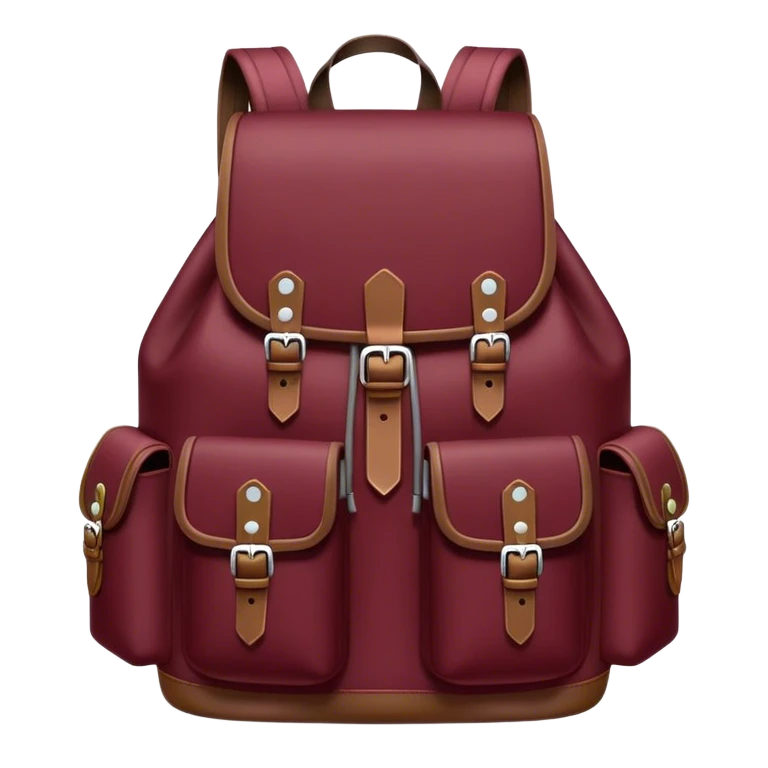 dark burgundy backpack emoji