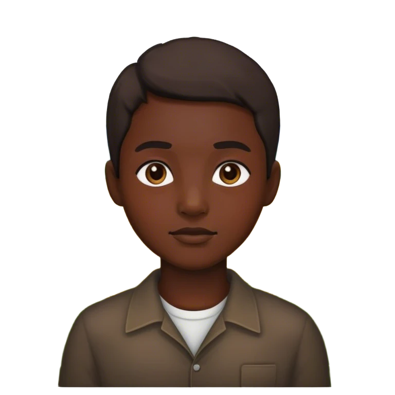 Un noir dans un champs emoji
