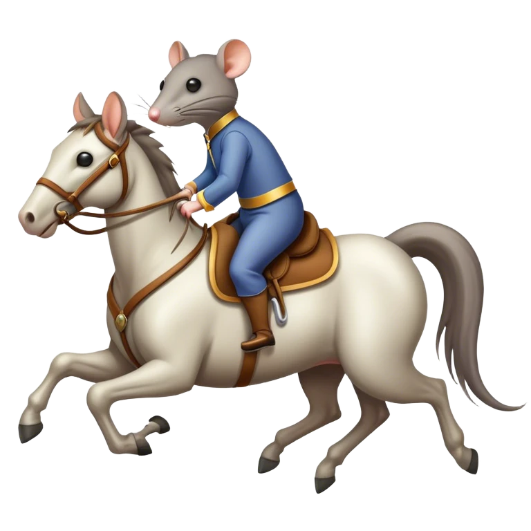 Rat riding horse  emoji