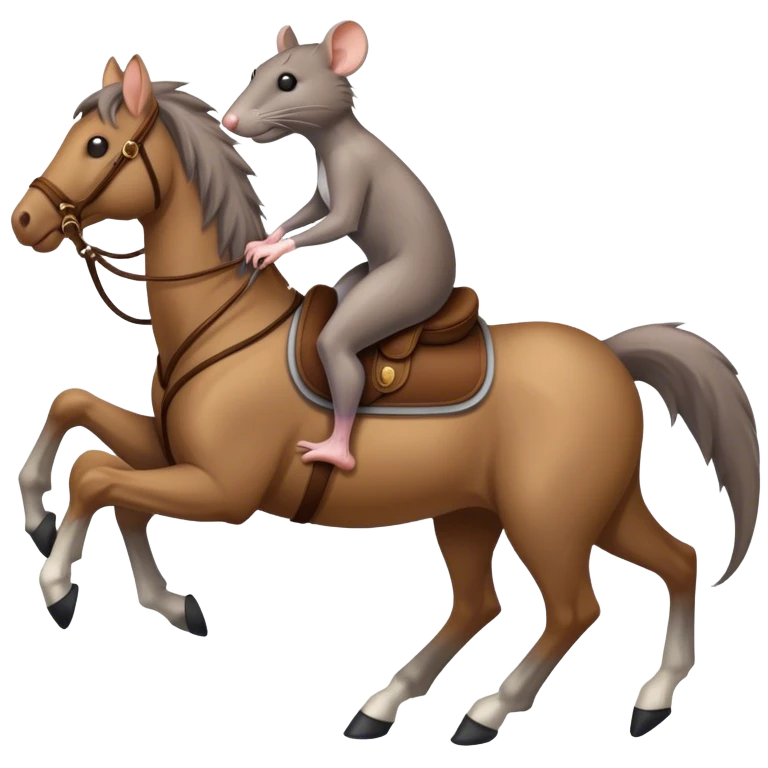 Rat riding horse emoji
