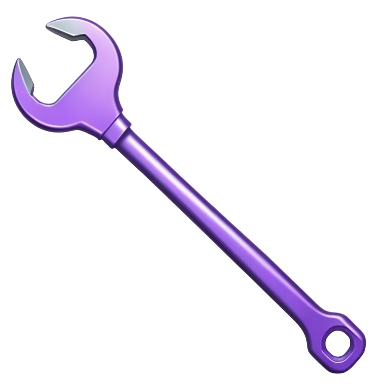 Purple wrench emoji