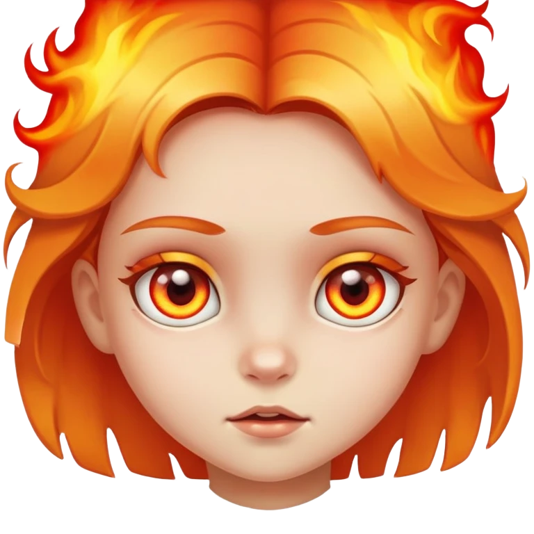 Маленькая девочка с огненными глазами emoji