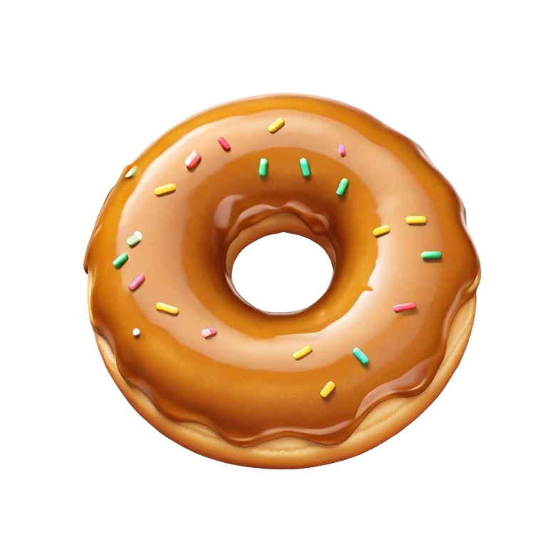 Donut drinking beer emoji