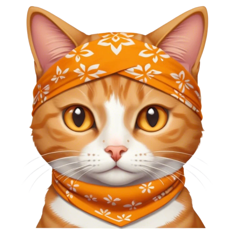 Cat with bandanna  emoji