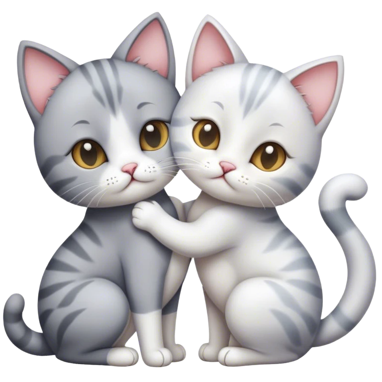 Two cats kissing emoji