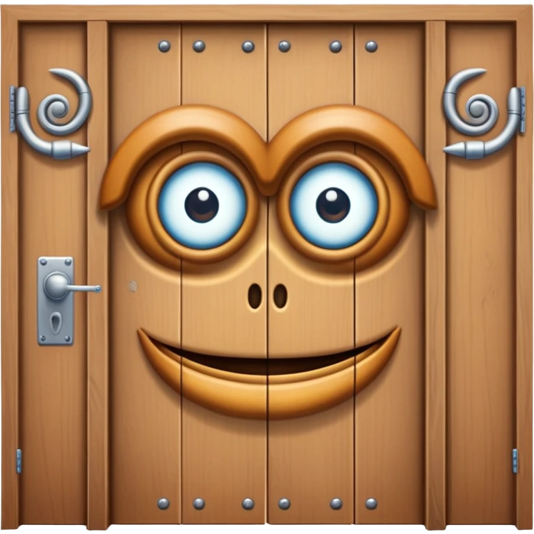 UNA PUERTA CON BRAZOS Y OJOS emoji