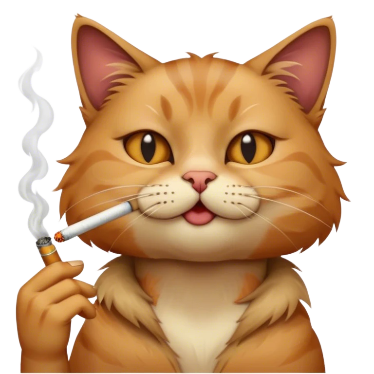 Cat smoking emoji