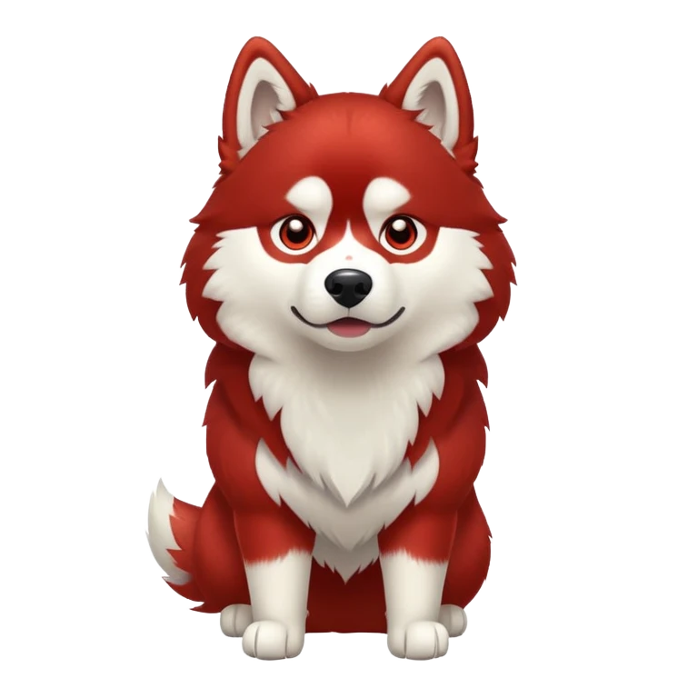 Red husky  emoji
