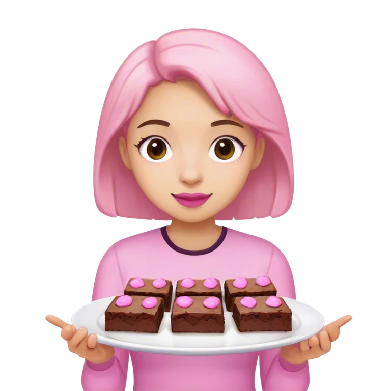 cute brownies small lover pink emoji