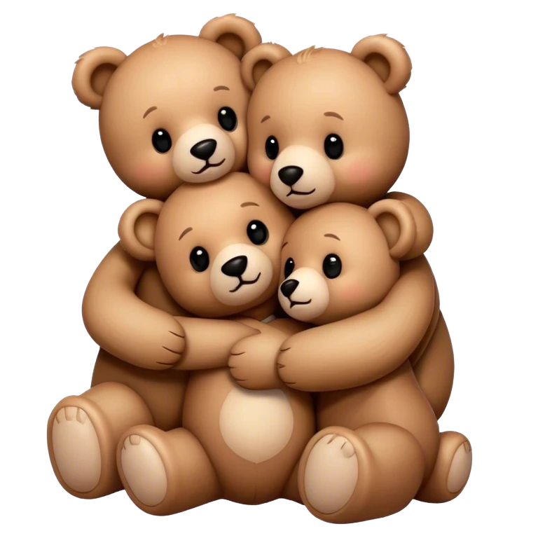  cute teddy bears hugging  emoji