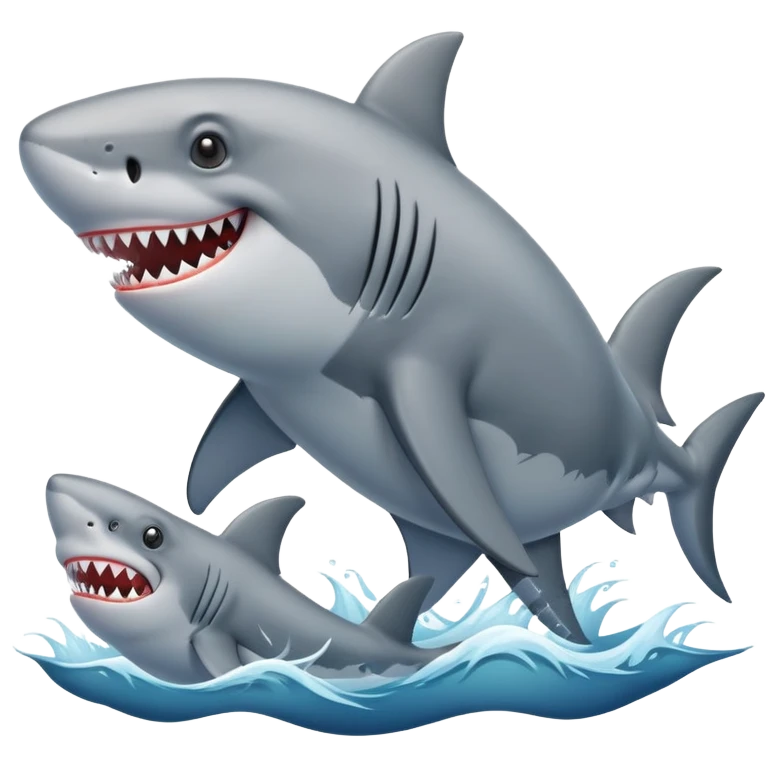 Shark with a elephant emoji
