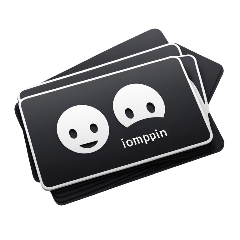 black cards with wite text emoji
