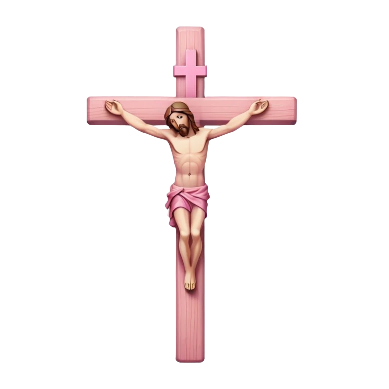 Pink Jesus cross emoji