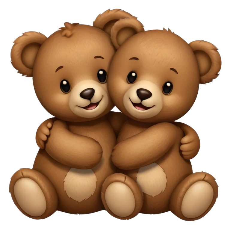 Cute bears loving eachother emoji