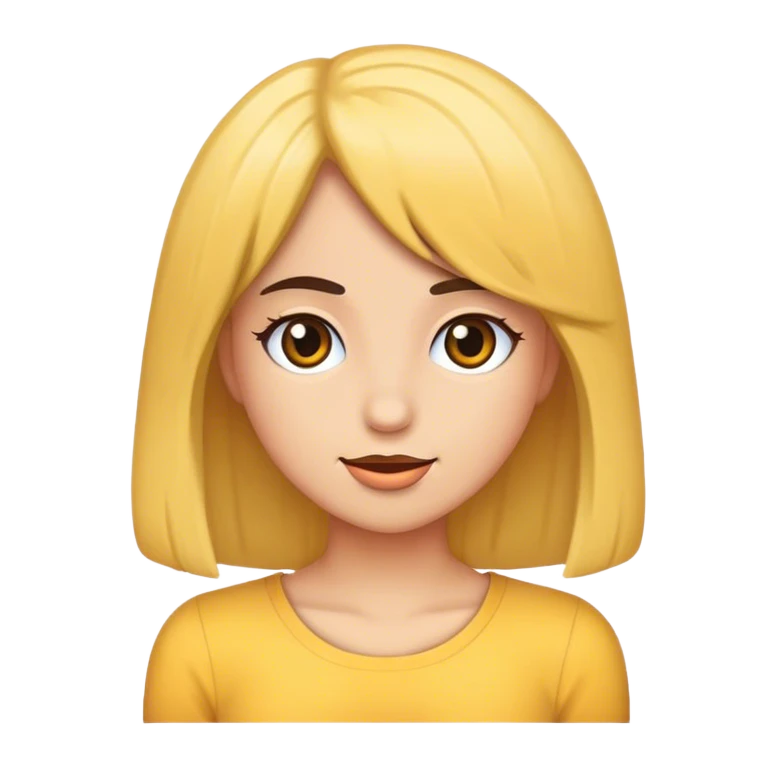 Una chica con peluca emoji