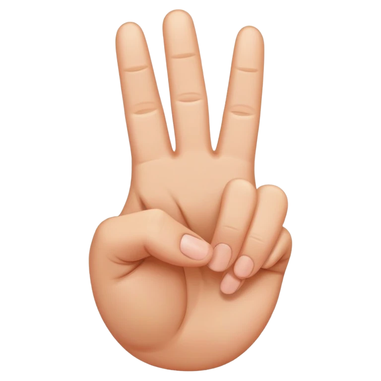 Peace-Zeichen mit Daumen unten sichtbar emoji