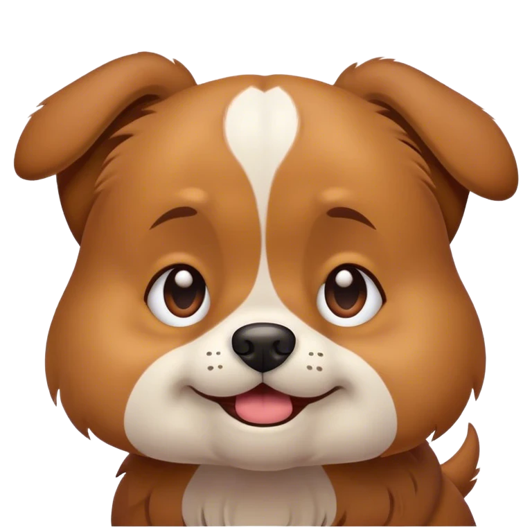 cachorro com cara de triste mas sorrindo emoji