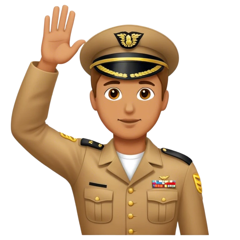 Guy saluting emoji