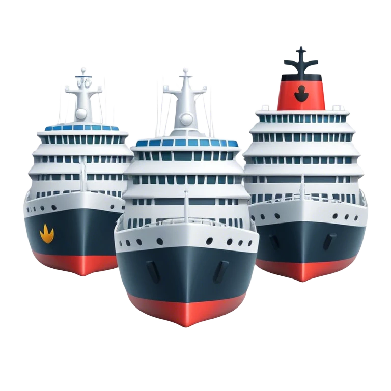 Three ships emoji