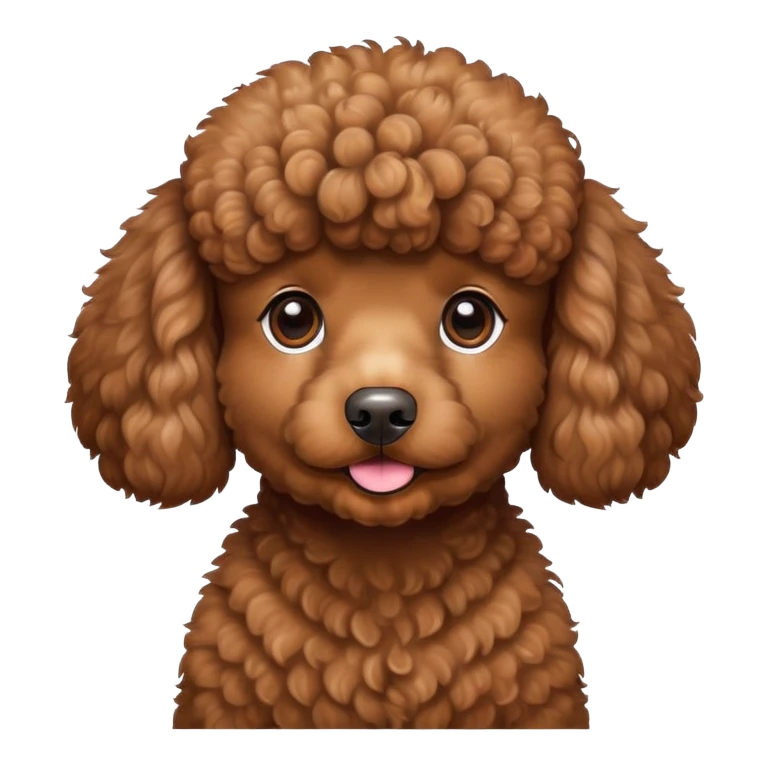 Brown poodle emoji