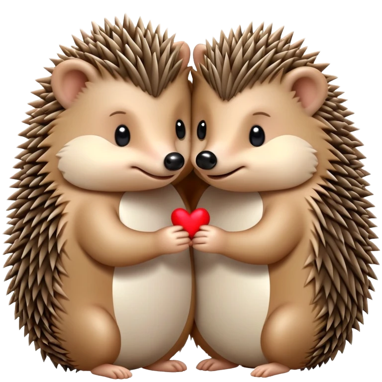 Two hedgehog in love emoji