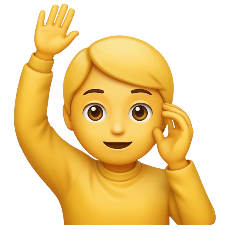 an emoji with hand around its neck emoji