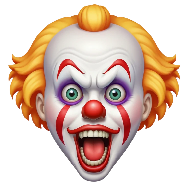 Clown screaming emoji