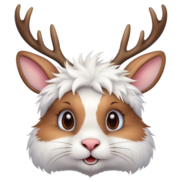 rabbit with deer antlers emoji