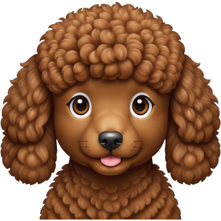 brown poodle  emoji