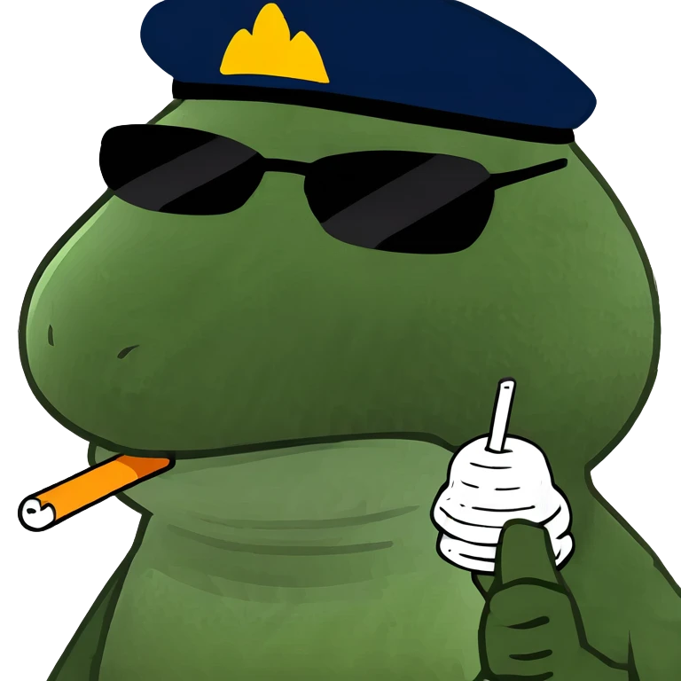 The duck smokes marijuana emoji