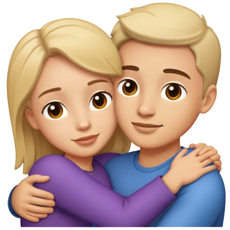 Two people hugging emoji