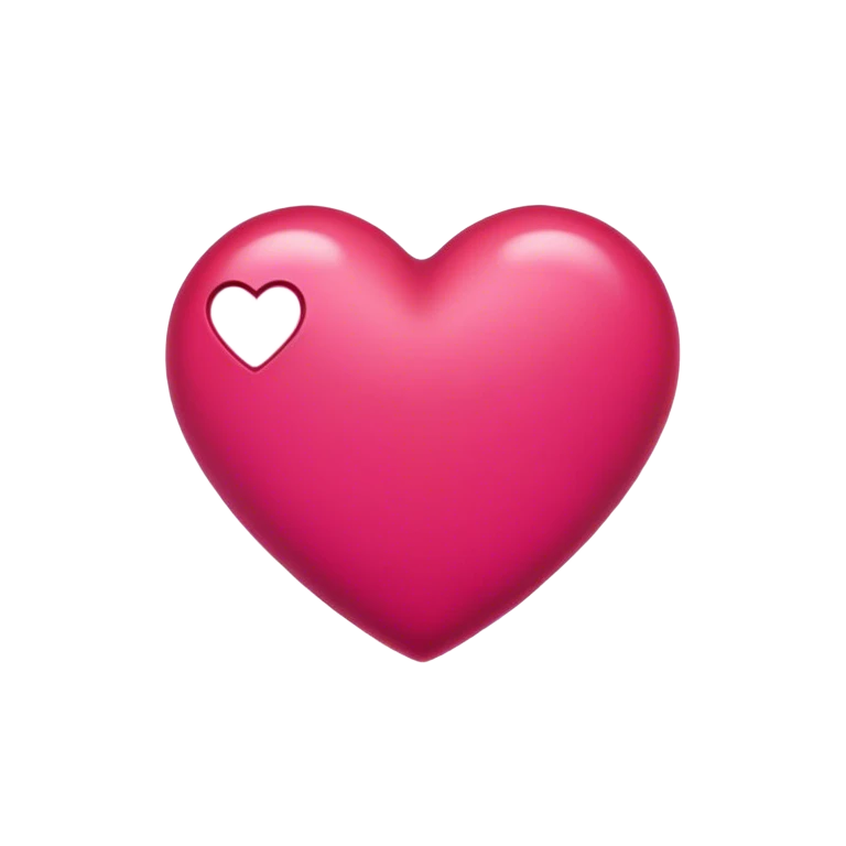 Cerise heart emoji