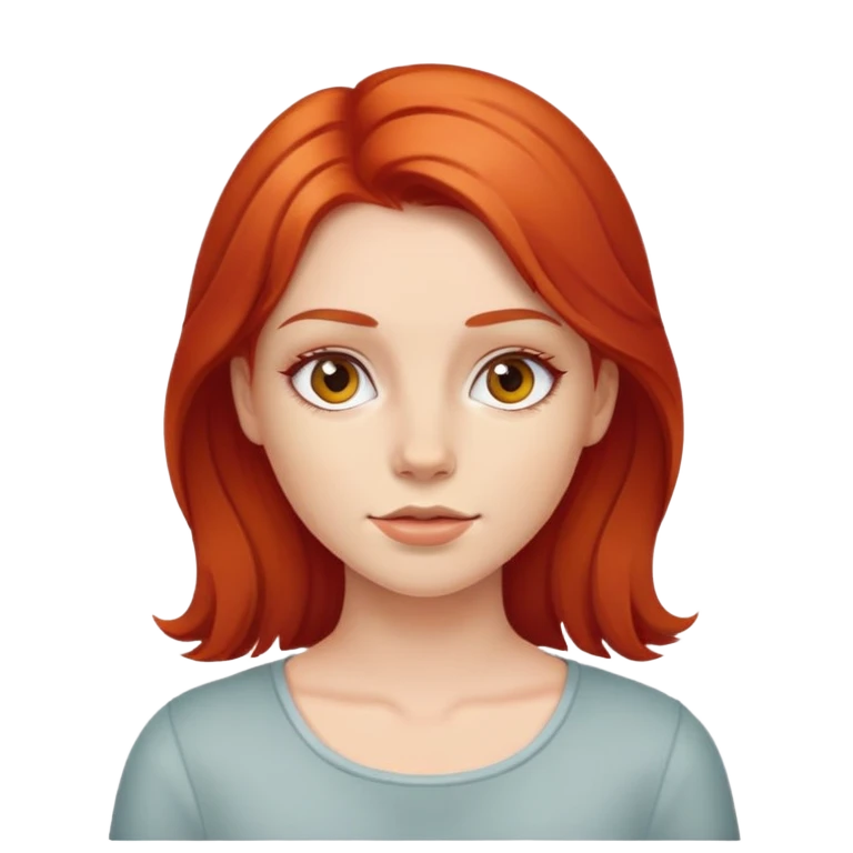 red haired girl emoji