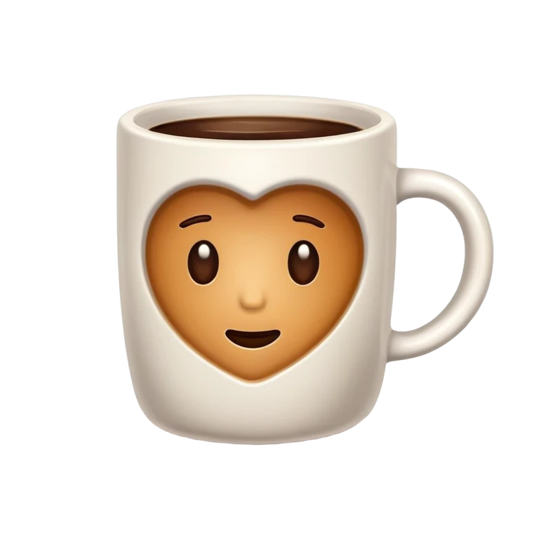 mug with coffee emoji