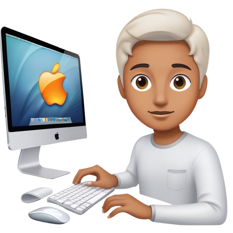 ￼ iMac and magic keyboard and magic mouse emoji