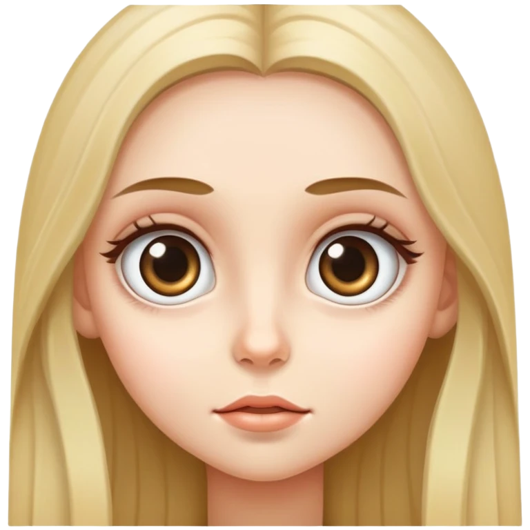 Девушка с большим emoji