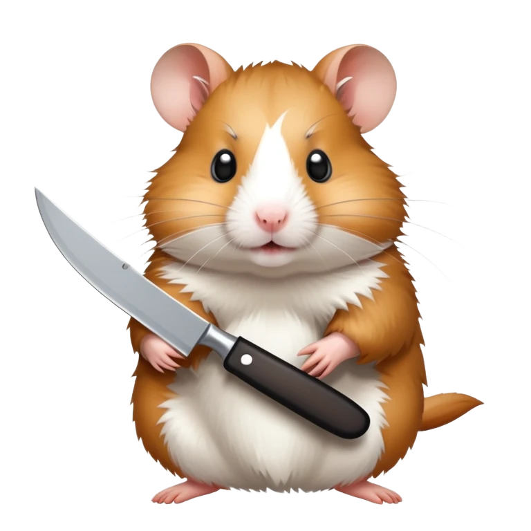 hamster stabbed with a knife emoji