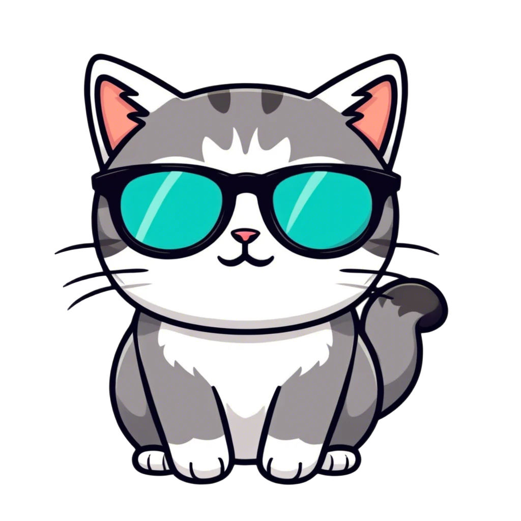 Cat with sunglasses emoji