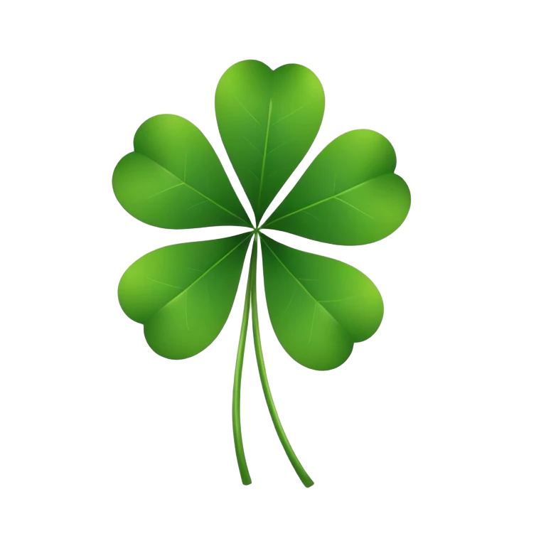 Outline of a four leaf clover emoji