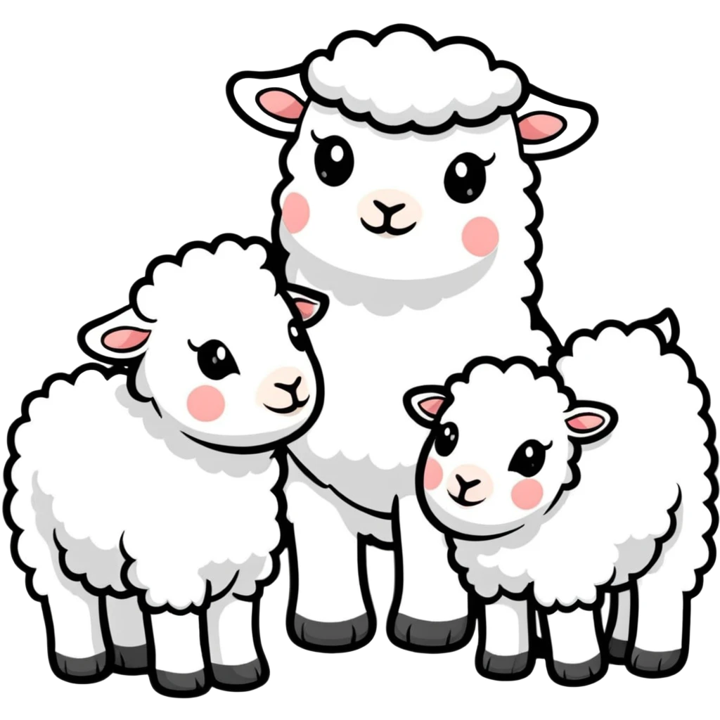 group of lambs emoji
