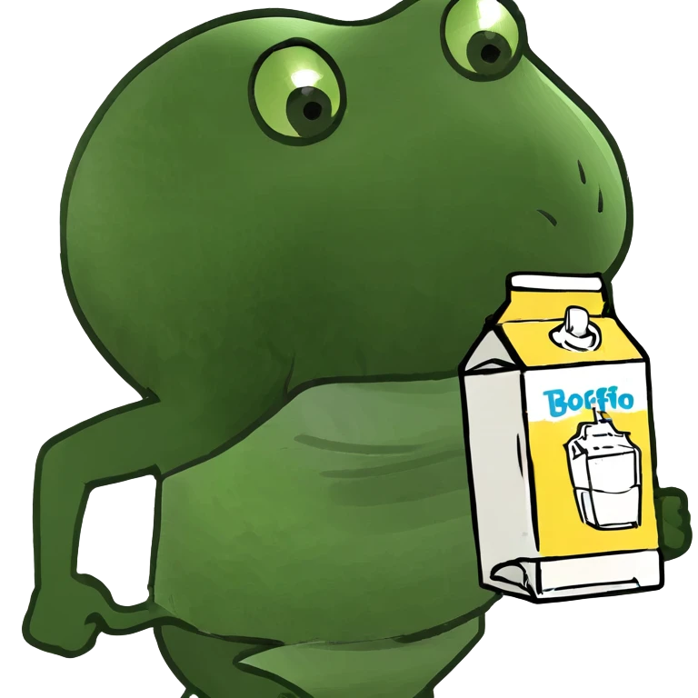 fat person running giggling chugging milk emoji