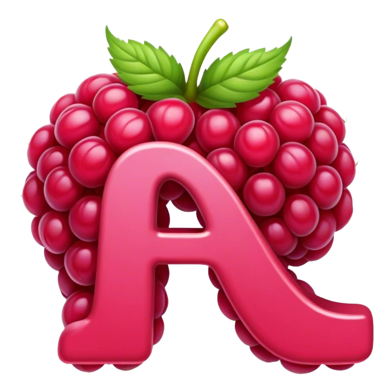 A raspberry R letter emoji