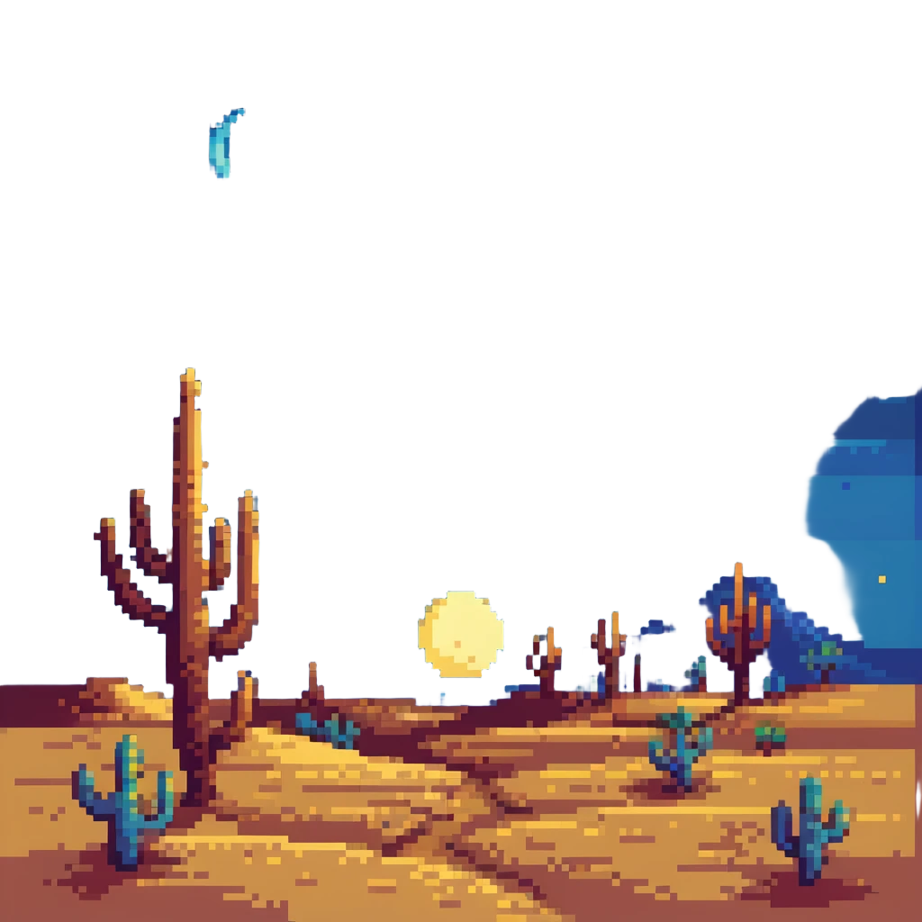 desert night with stars and moon emoji