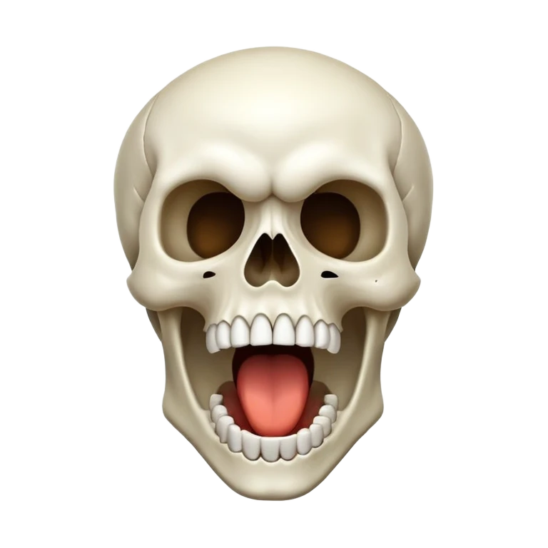 Skull screaming  emoji