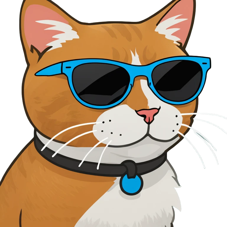 Cat with sunglasses emoji