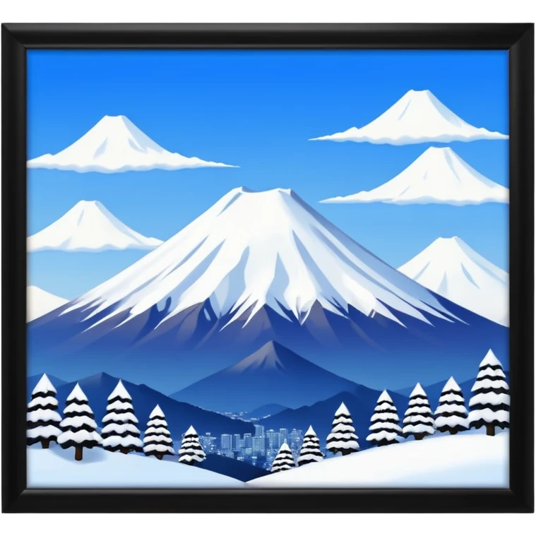 winter mountain tokyo emoji