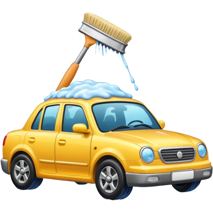 create me an image for a vertical in my super app, Car wash, add a washing brush emoji