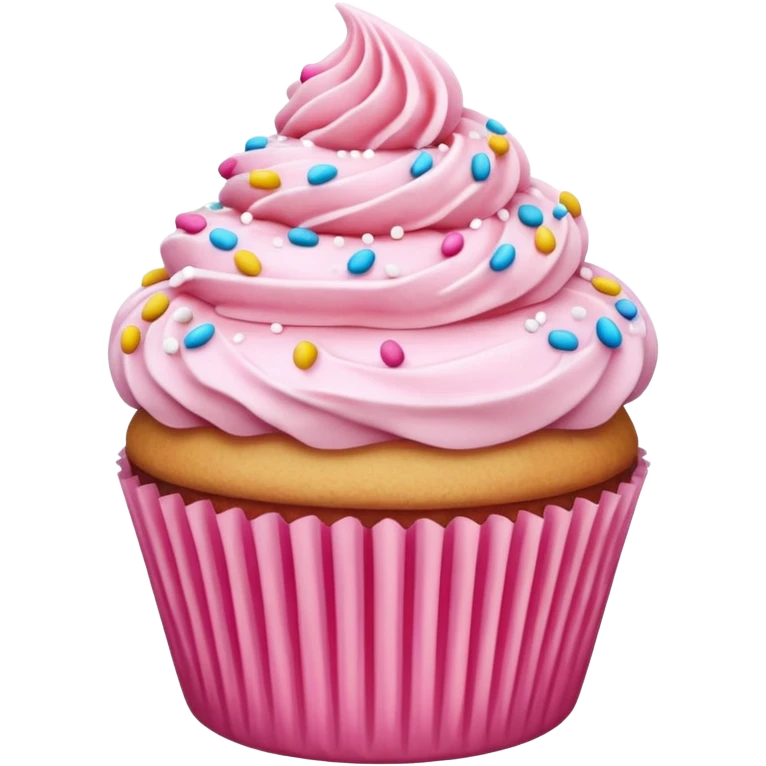 Cupcake with pink icing emoji