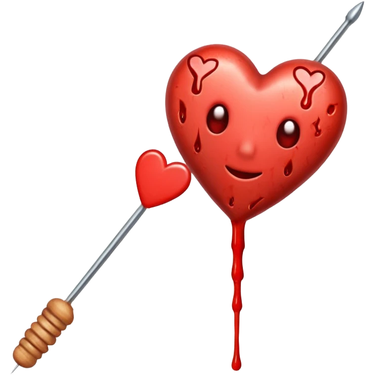 قلب به سیخ کشیده شده emoji