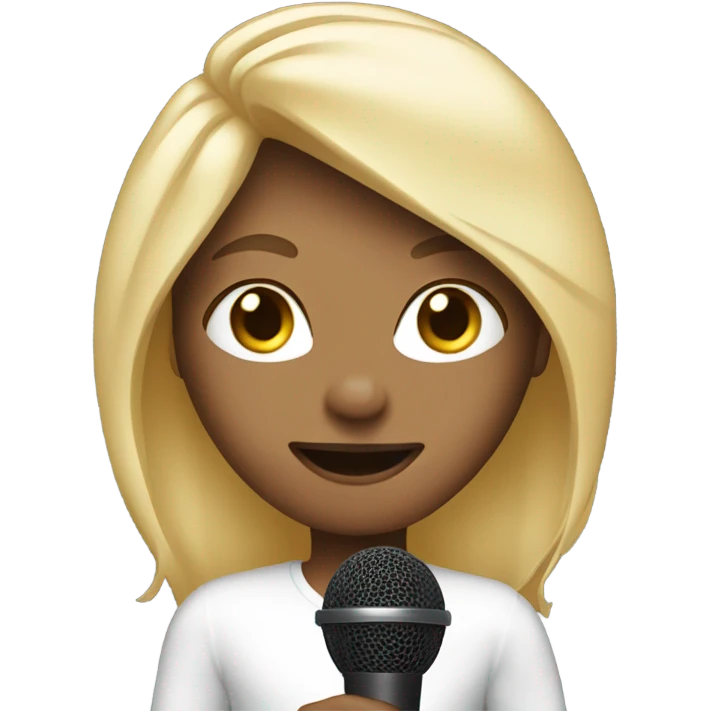 Super star blonde With a microphone emoji